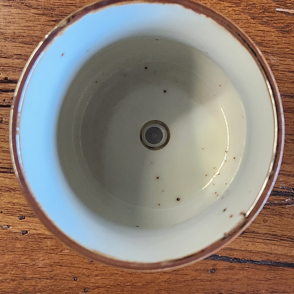 VTG Counterpoint Japan Blue Floral Planter with Saucer | 3.5” Made In Japan - Picture 8 of 12